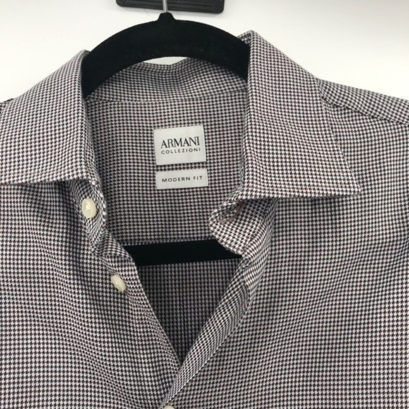 Armani Collezioni Mens Modern Fit Shirt Size 38/15/R 100% Cotton - Picture 4 of 14